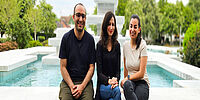 HITS Team, left to right: Matin Fallahi, Patricia Arias-Cabarcos, Emiram Kablo. (Photographed by Dr. Philipp Terhoerst)